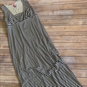 Ann Taylor Navy Stripe Maxi Dress